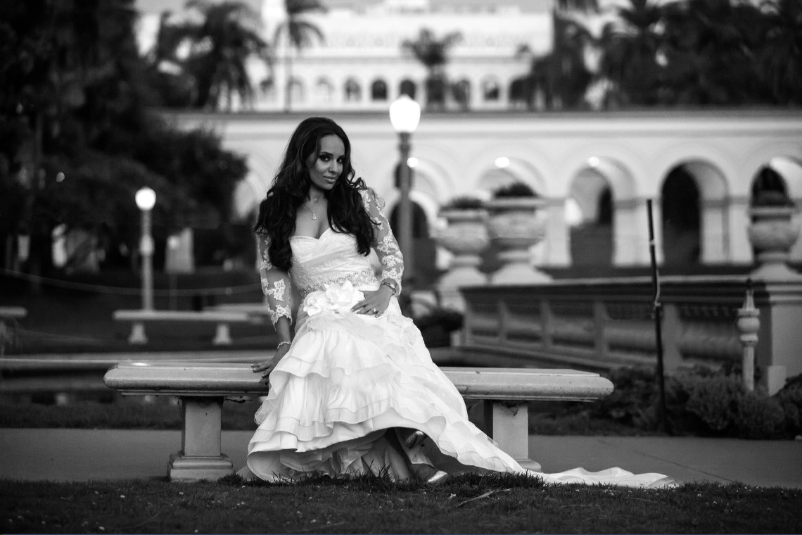 Braut im Balboa Park