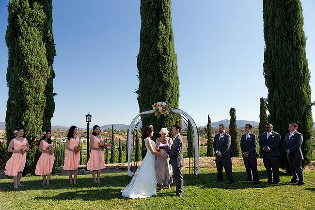 Hochzeit auf einem Weingut in Temecula